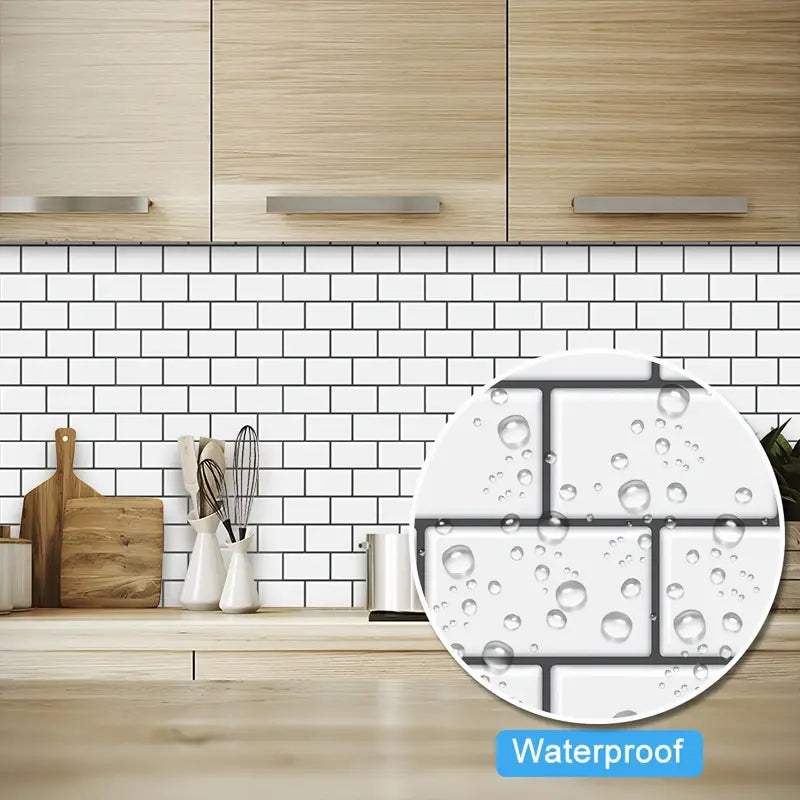 3D Self-Adhesive Waterproof Tile Stickers for Kitchen