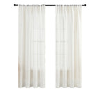 Amazon Cross-Border Sheer White Curtains with Leaf Pattern