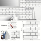 3D Self-Adhesive Waterproof Tile Stickers for Kitchen